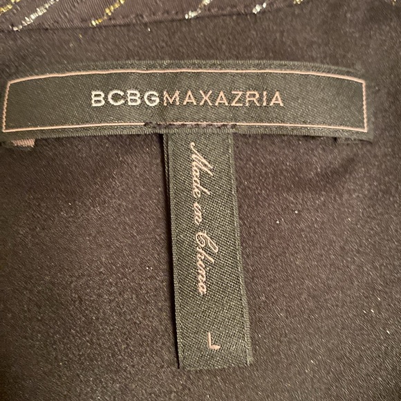 BCBG NWOT sharp looking black/gold, see measurements in photos below. - Picture 6 of 7